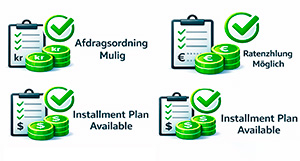 Delbetaling af produkter, udstyr, maskiner og uddannelser