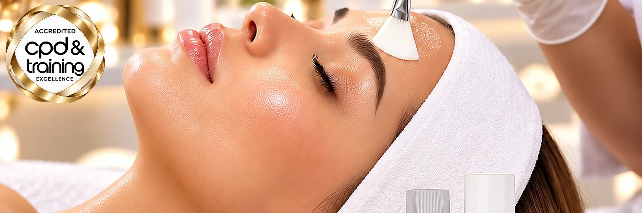 Clinical peel applied with a brush