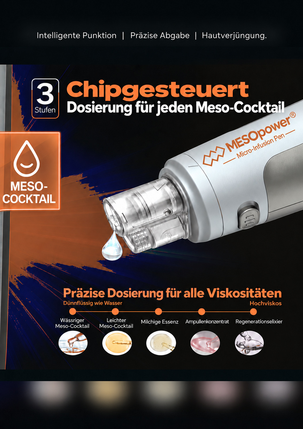 Nahaufnahme des MS7000-Moduls mit Meso-Cocktail