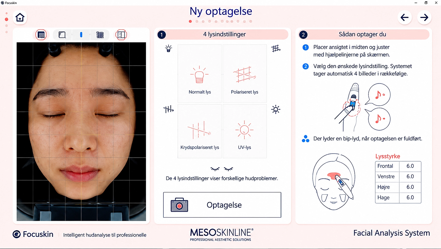 Focuskin program til ny fotografering