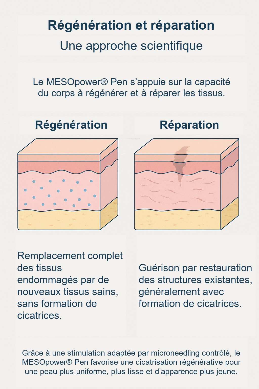R&eacute;g&eacute;n&eacute;ration cutan&eacute;e par microstimulation