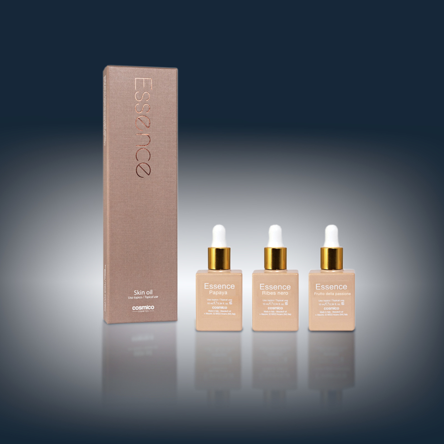 Essence Gold (lset: Schwarze Johannisbeere, Passionsfrucht, Papaya fr Gesicht, Krper und Haare)