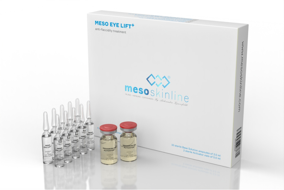 MESO EYE LIFT+ (10 x 2 ml ampuller MESO EYE LIFT+  Base Solution) (2 x 5 ml vialer MESO Activator)