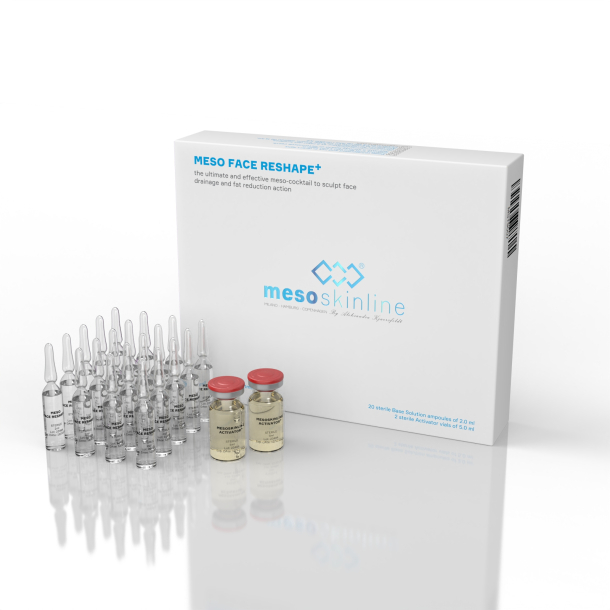 MESO FACE RESHAPE+ (20 x 2 ml ampuller  Base Solution) (2 x 5 ml vialer of MESO Activator)