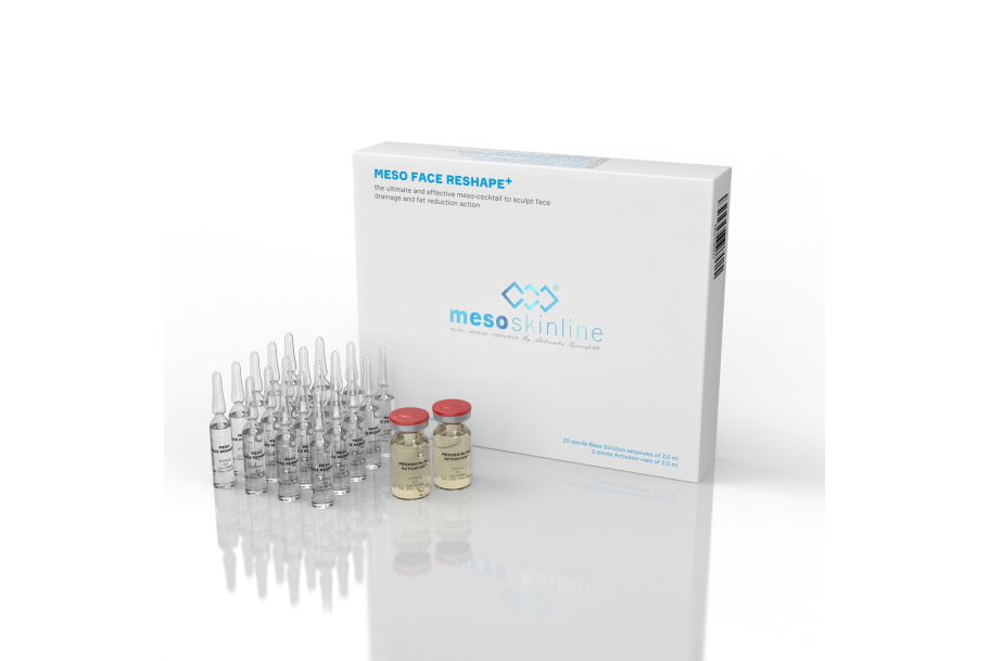 MESO FACE RESHAPE+ (20 x 2 ml ampoules  Base Solution) (2 x 5 ml vials of MESO Activator)