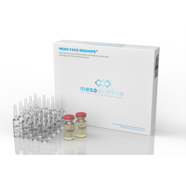 MESO FACE RESHAPE+ (20 x 2 ml ampuller  Base Solution) (2 x 5 ml vialer of MESO Activator)