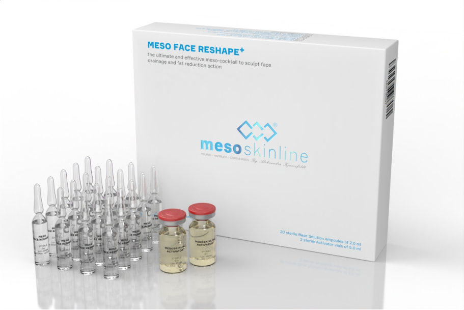 MESO FACE RESHAPE+ (20 x 2 ml ampoules  Base Solution) (2 x 5 ml vials of MESO Activator)