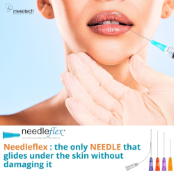 NEEDLEFLEX 22G - (50mm - 100mm) 100 Flexible needle cannula with blunt tip and side hole