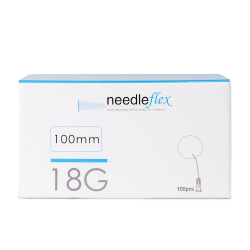 NEEDLEFLEX 18G - (50mm - 100mm) 100 Flexible needle cannula with blunt tip and side hole