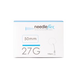 NEEDLEFLEX 27G - (38mm - 50mm) 100 Flexible needle cannula with blunt tip and side hole