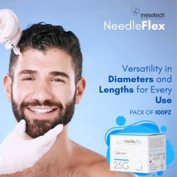 NEEDLEFLEX 21G - (70mm) 100 Flexible needle cannula with blunt tip and side hole