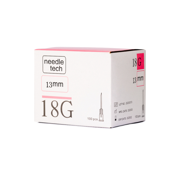 NEEDLETECH 18G - (13mm) Sterile hypodermic needle