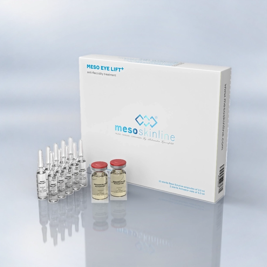 MESO EYE LIFT+ (10 ampollas de 2 ml de MESO EYE LIFT+ Base Solution) (2 viales de 5 ml de MESO Activator)