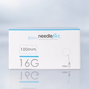 NEEDLEFLEX 16G - (100mm) 100 Flexible needle cannula with blunt tip and side hole