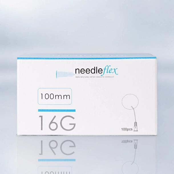 NEEDLEFLEX 16G - (100mm) 100 Flexible needle cannula with blunt tip and side hole