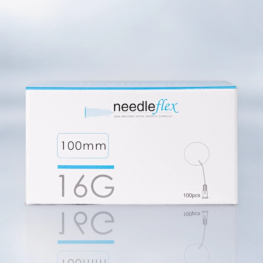 NEEDLEFLEX 16G - (100mm) 100 Flexible needle cannula with blunt tip and side hole