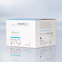 NEEDLEFLEX 27G - (38mm - 50mm) 100 Flexible needle cannula with blunt tip and side hole