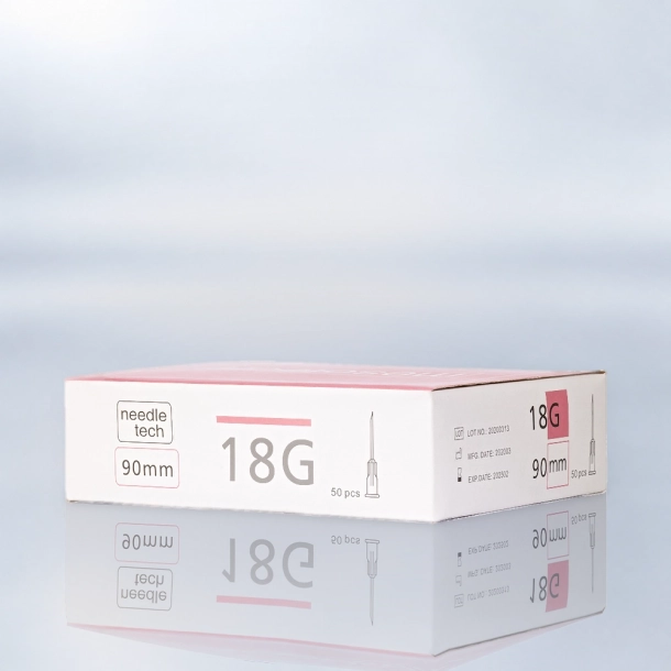 NEEDLETECH 18G - (90mm) Sterile hypodermic needle
