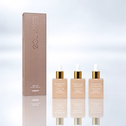 Essence Gold (Set de aceites multifuncionales de grosella negra, fruta de la pasi&oacute;n y papaya, para el rostro, el cuerpo y el cabello)
